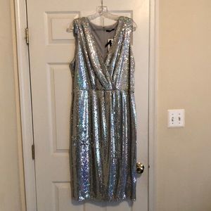 Get Festive with this Beautiful Sleeveless ASOS Sequin Dress (Size 16)